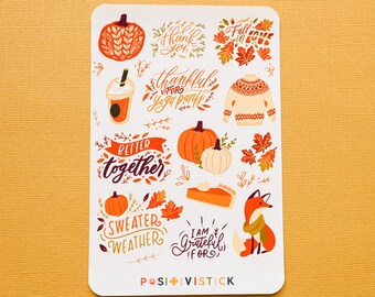 Fall sticker sheet / Pumpkin Spice and everything nice sticker journal