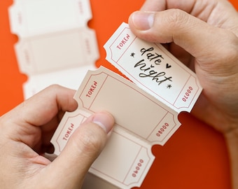Blank Ticket Set: 12 Tear-Off Coupons