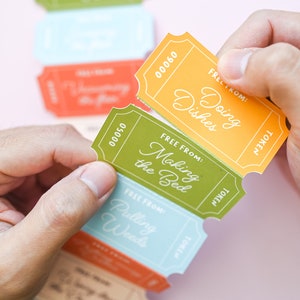 Custom Chores tickets / Tear apart kids chores tickets (12 tickets TOTAL)