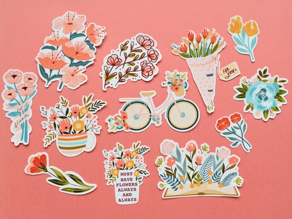 Five Pack of Floral Stickers – Birdsong Orchards