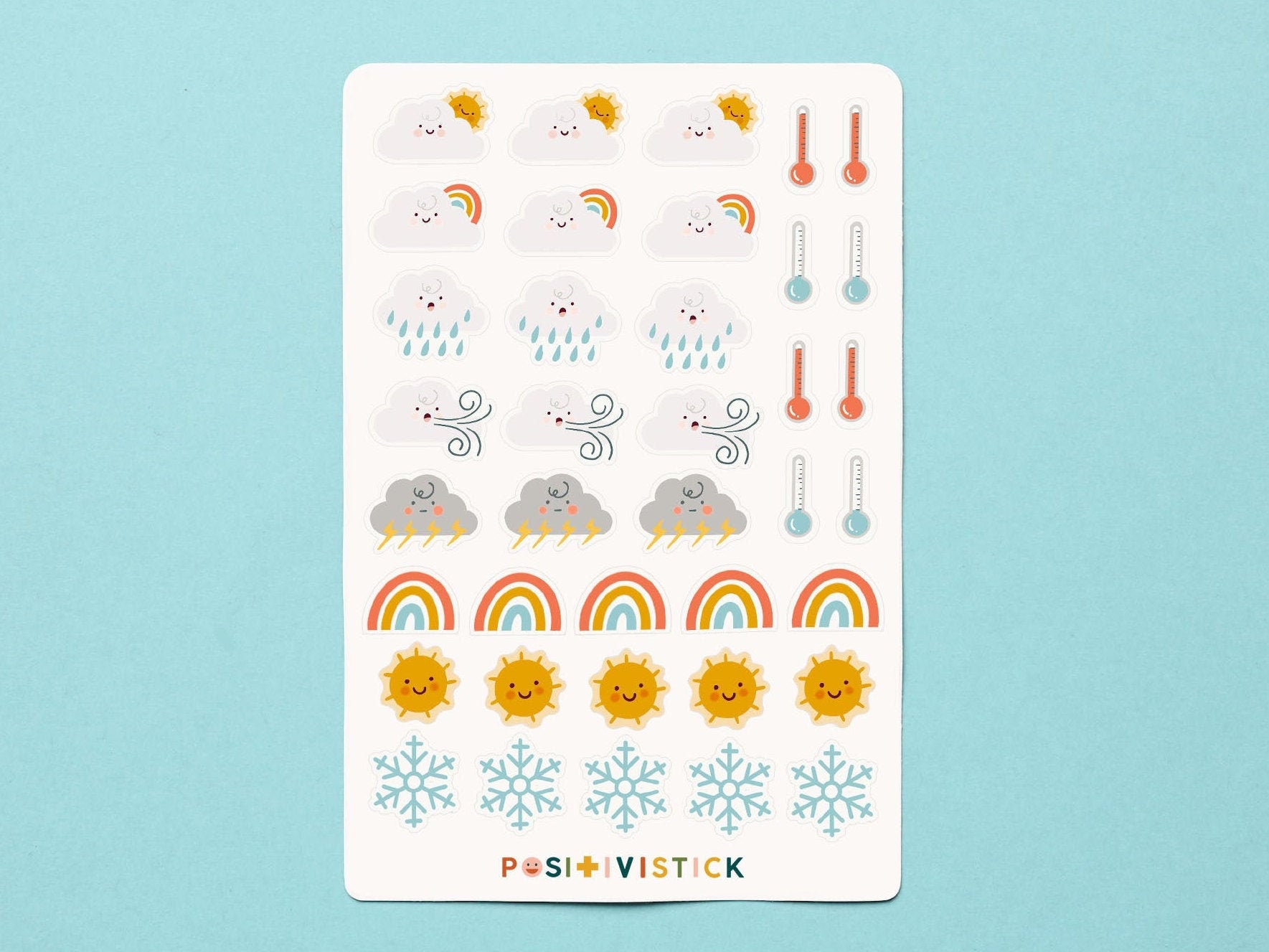 Weather Sticker Sheet / Temperature Sticker Sheet / Weather - Etsy