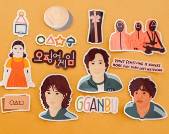 Squid Game inspired Sticker Pack (13 pc stickers) - HALLOWEEN LIMITED EDITION