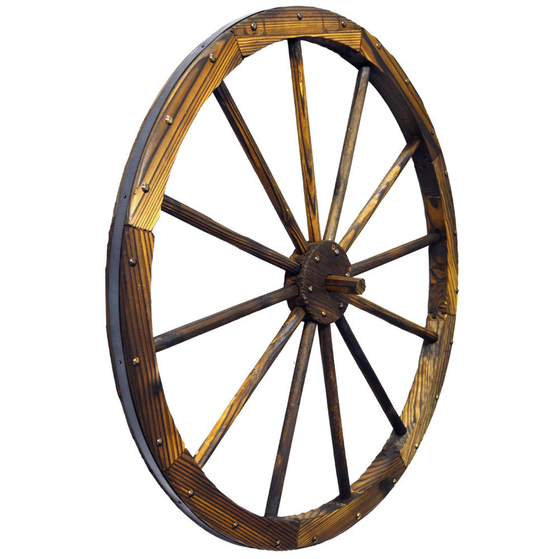 Garden Cart Wheel Wall Decor Rustic Solid Wood Metal Cartwheel | Etsy