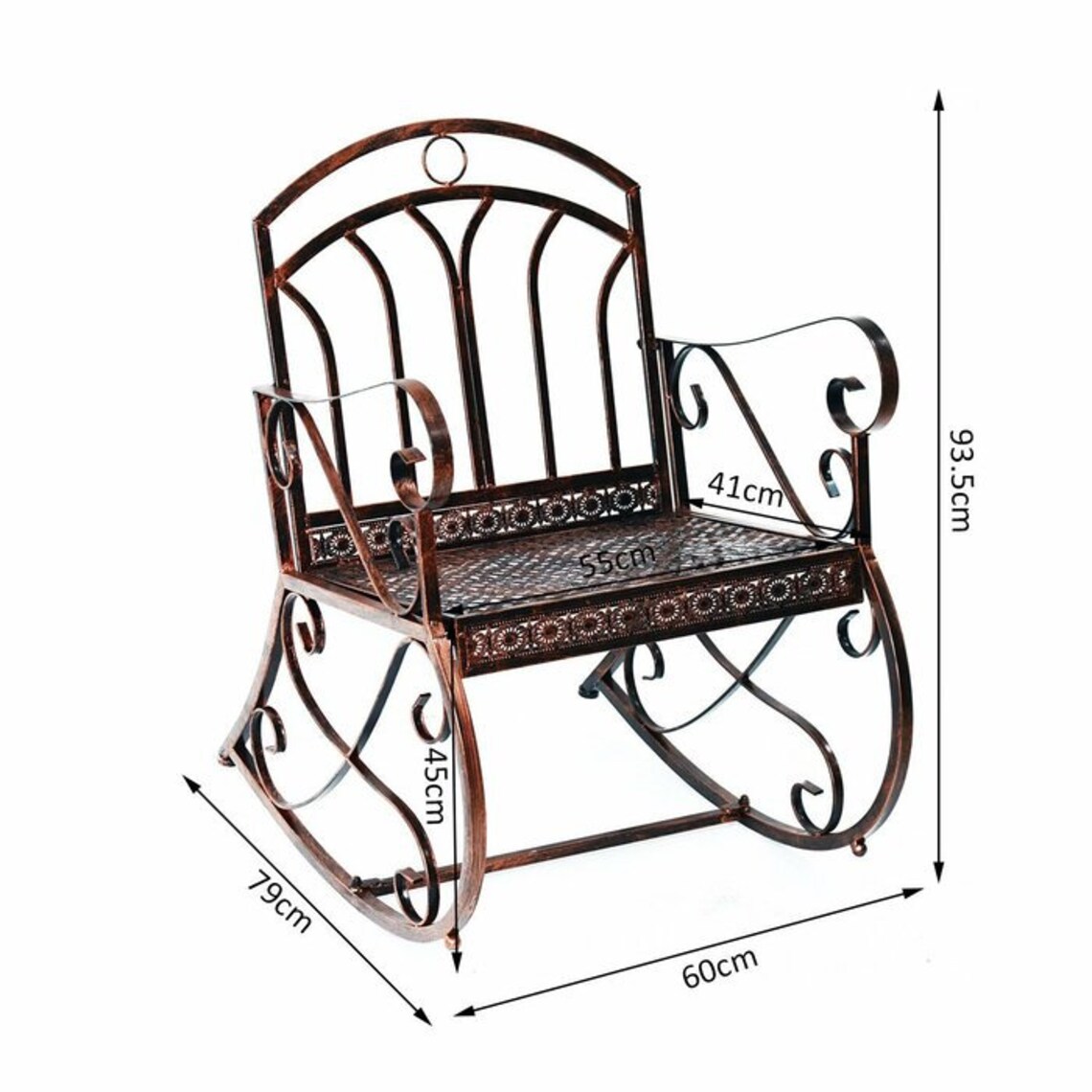 Shabby Chic Garden Bench Vintage Swing Chair Wrought Iron Etsy UK
