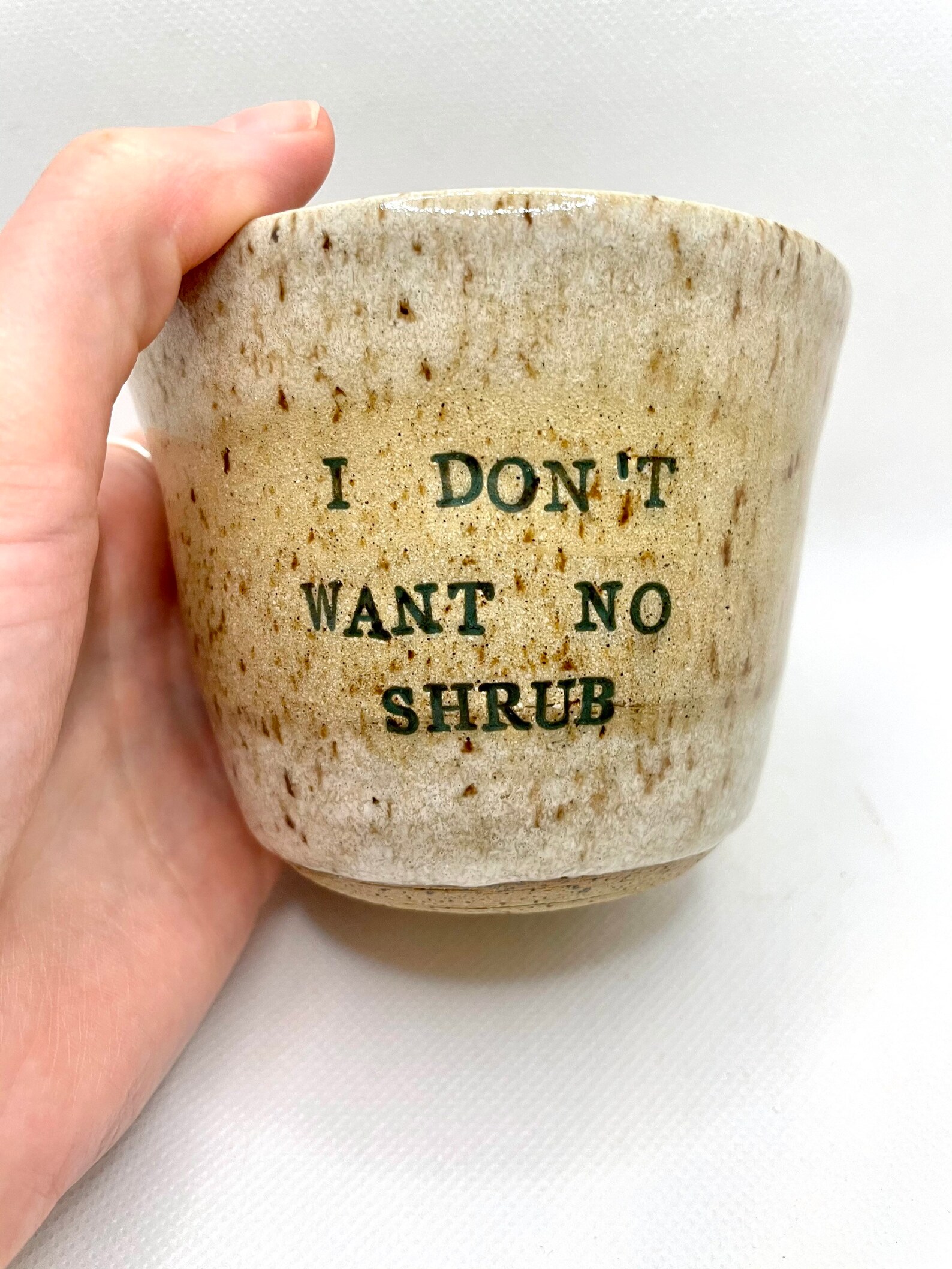 Handmade Ceramic Pottery Planter Pun No Shrubs Etsy UK