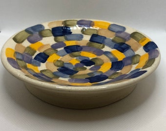 handmade | ceramic | multi-colored | pottery | plate