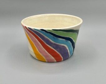 handmade | ceramic | rainbow | white | pottery | planter