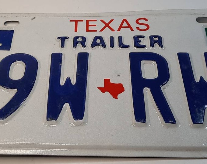 Texas original car number plate.