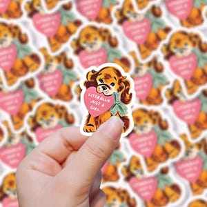 Coquette Dog Sticker: Waterproof Vinyl Laptop Decal