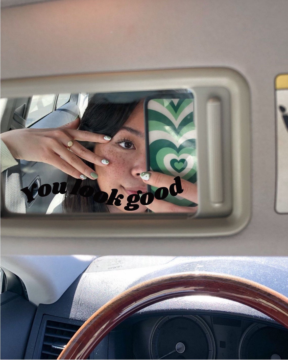 Car Mirror Decal you Look Good Mirror Decal Mirror Decal Etsy