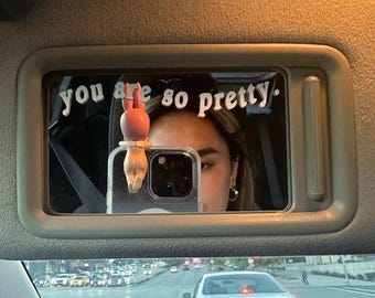 You are so pretty mirror decal | Car mirror decal | Mirror decal | bumper sticker | rear view mirror decal | vinyl decals | mirror stickers