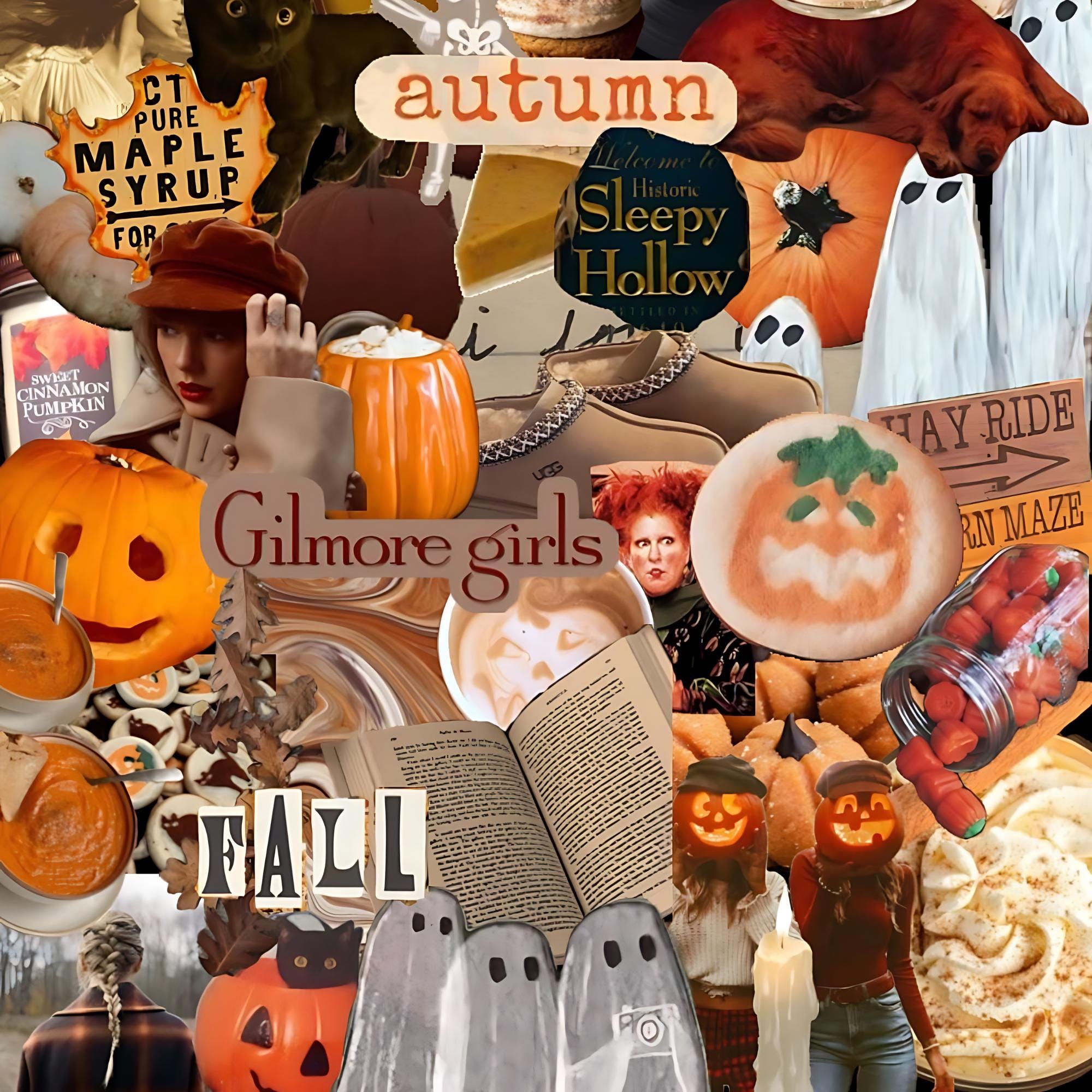 Fall Sticker pack- Pinterest aesthetic stickers, Waterproof stickers, Retro/vintage stickers, planner stickers, Scrapbook stickers random