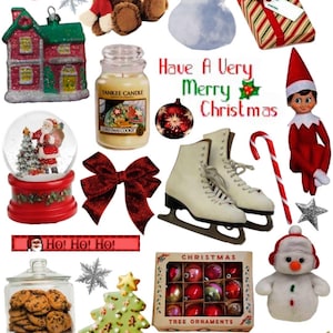 Christmast Sticker Pack- Holiday Scrapbooking Stickers, Junk Journaling Stickers, Vintage Scrapbook stickers, Christmas gift Ideas image 3