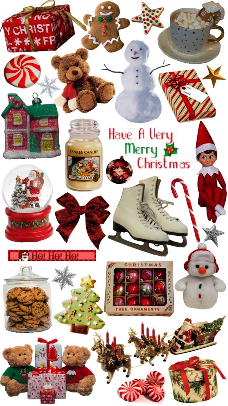 Christmast Sticker Pack- Holiday Scrapbooking Stickers, Junk Journaling Stickers, Vintage Scrapbook stickers, Christmas gift Ideas image 3