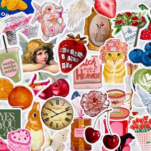 Mystery Sticker pack,- Pinterest aesthetic stickers, Waterproof stickers, Retro/vintage stickers, planner stickers, Scrapbook stickers