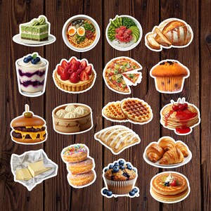 Food Sticker Pack- Mystery Food Stickers for Junk Journaling, Food ...