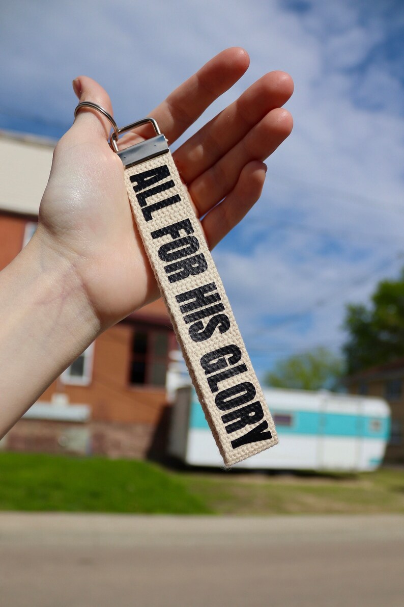 Custom Text Wristlet Keychain: Personalized Cotton Key Fob - Etsy