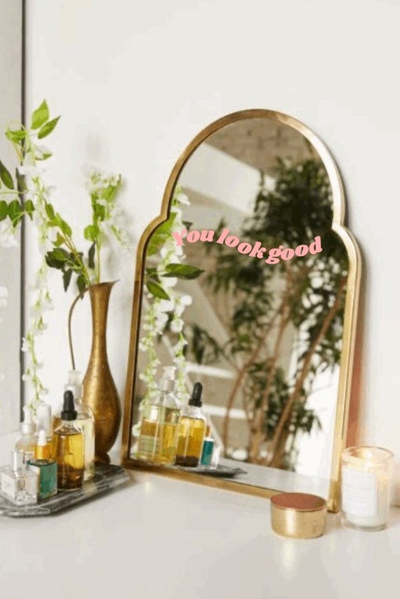 Mirror Decal you Look Good Mirror Decal Mirror Decal Bumper Etsy