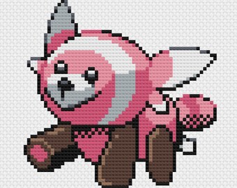 Stufful Cross Stitch Pattern: Retro Game Sprite (PDF Download)