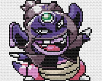 Galarian Slowking Cross Stitch Pattern: Retro Game Sprite (PDF Download)