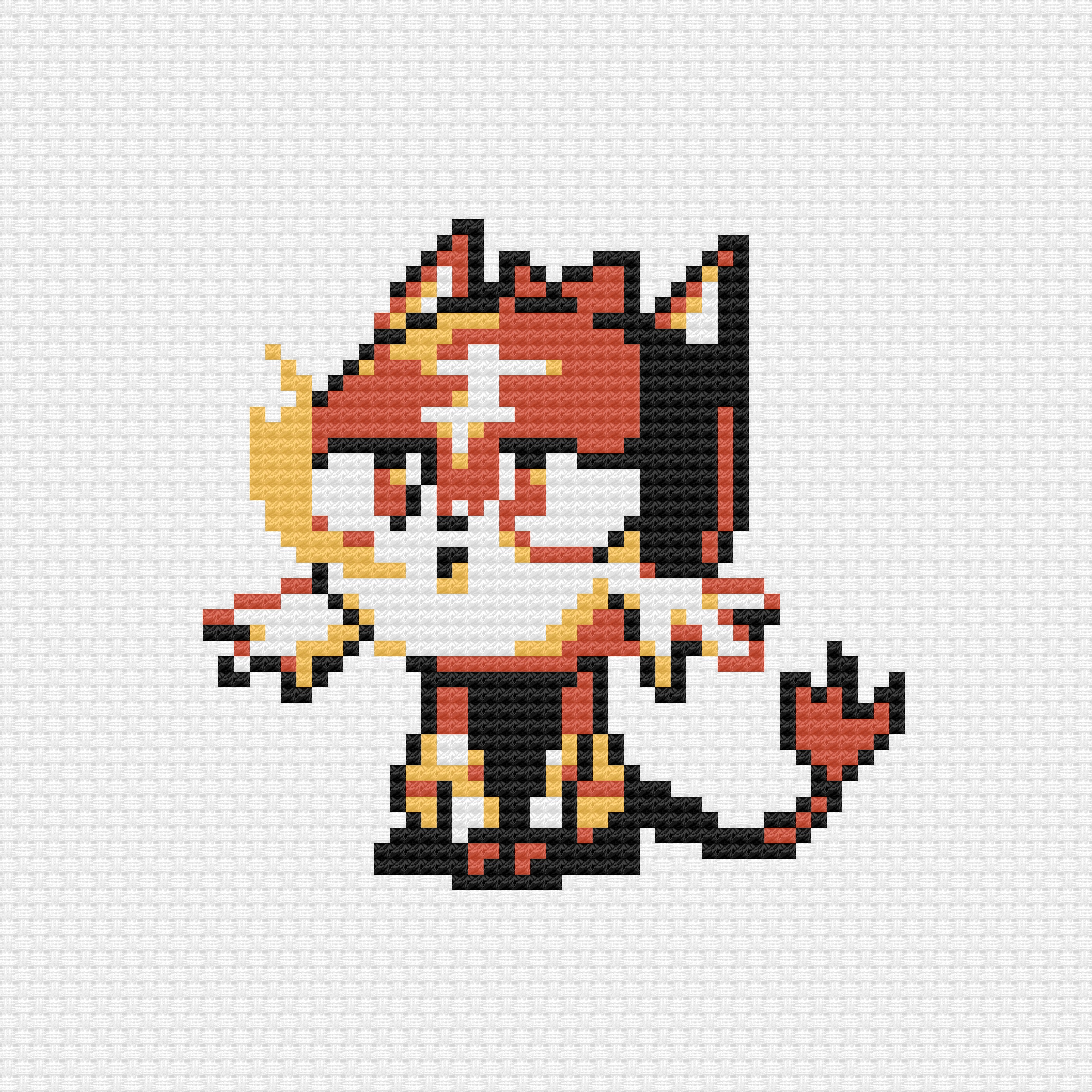 Pokemon Litten Cross Stitch Pattern PDF Instant Download Retro - Etsy Israel