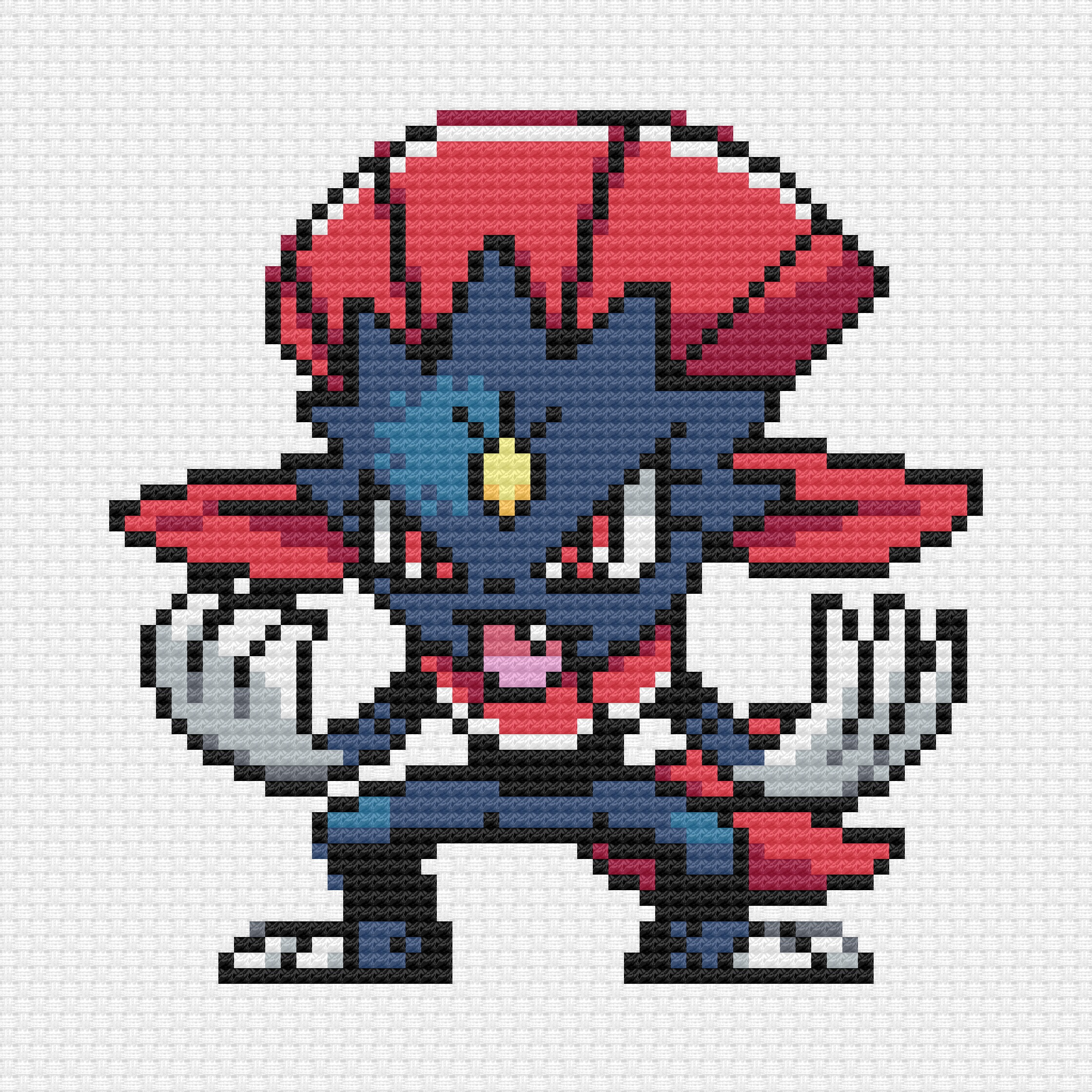 Pokemon Weavile Cross Stitch Pattern PDF Instant Download - Etsy Israel