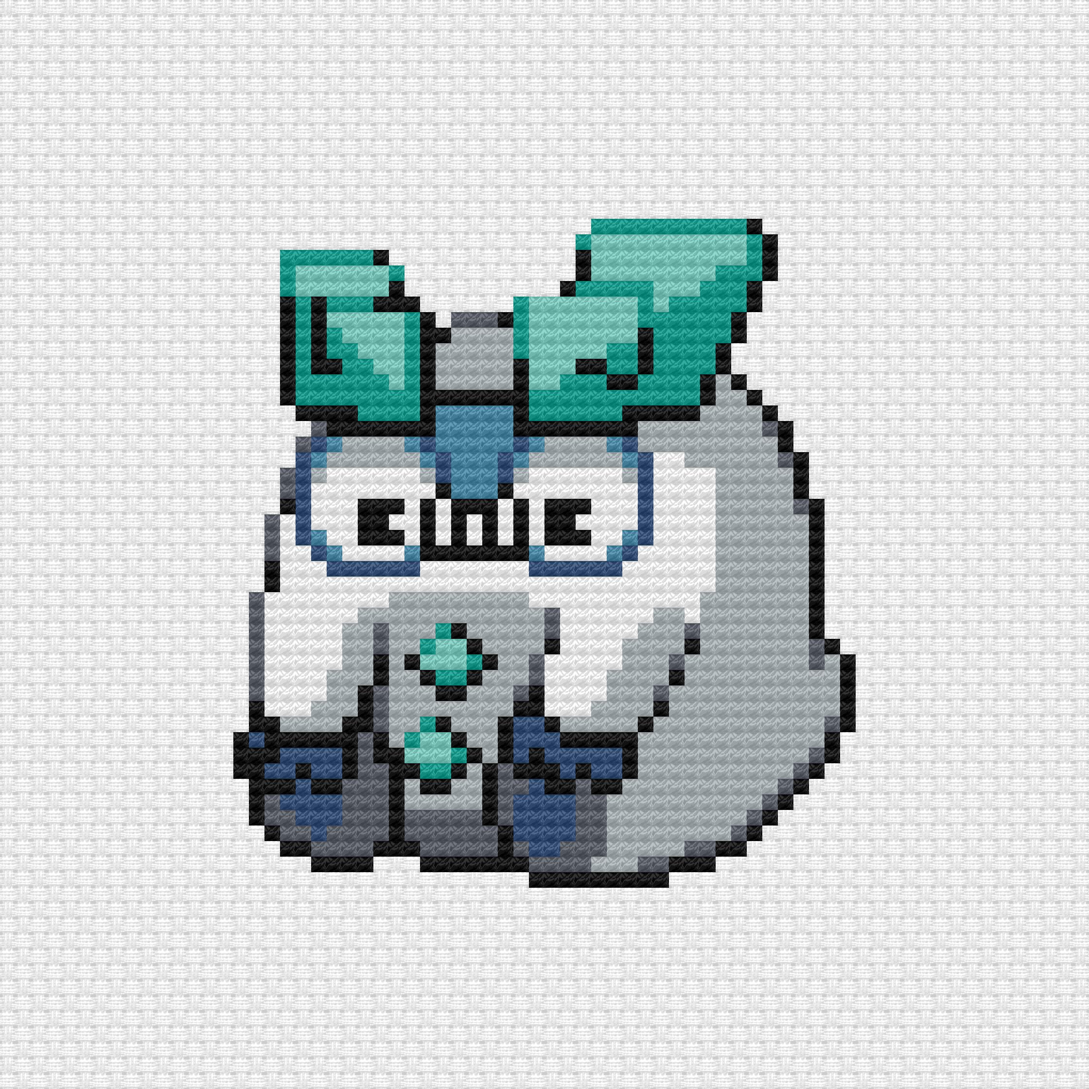 Galarian Darumaka Cross Stitch Pattern: Retro Game Sprite (PDF