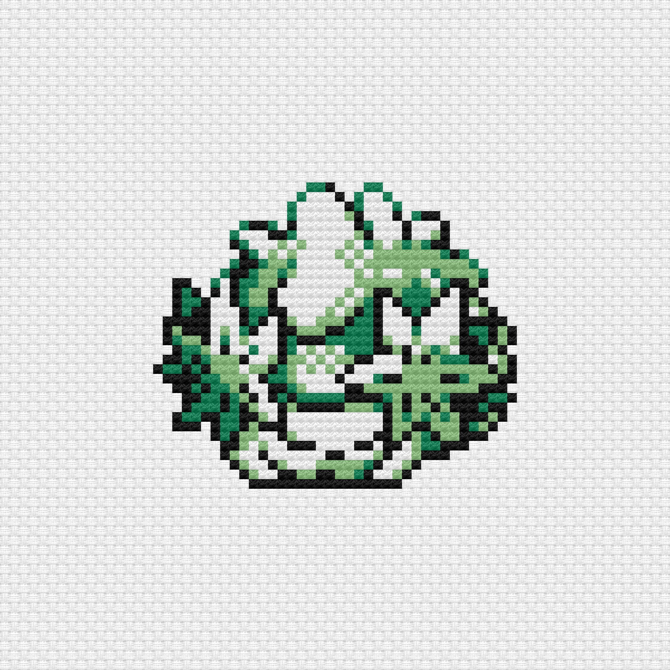 Shaymin Land Forme Cross Stitch Pattern: Retro Game Sprite (PDF