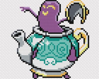 Polteageist Cross Stitch Pattern: Retro Game Sprite (PDF Download)