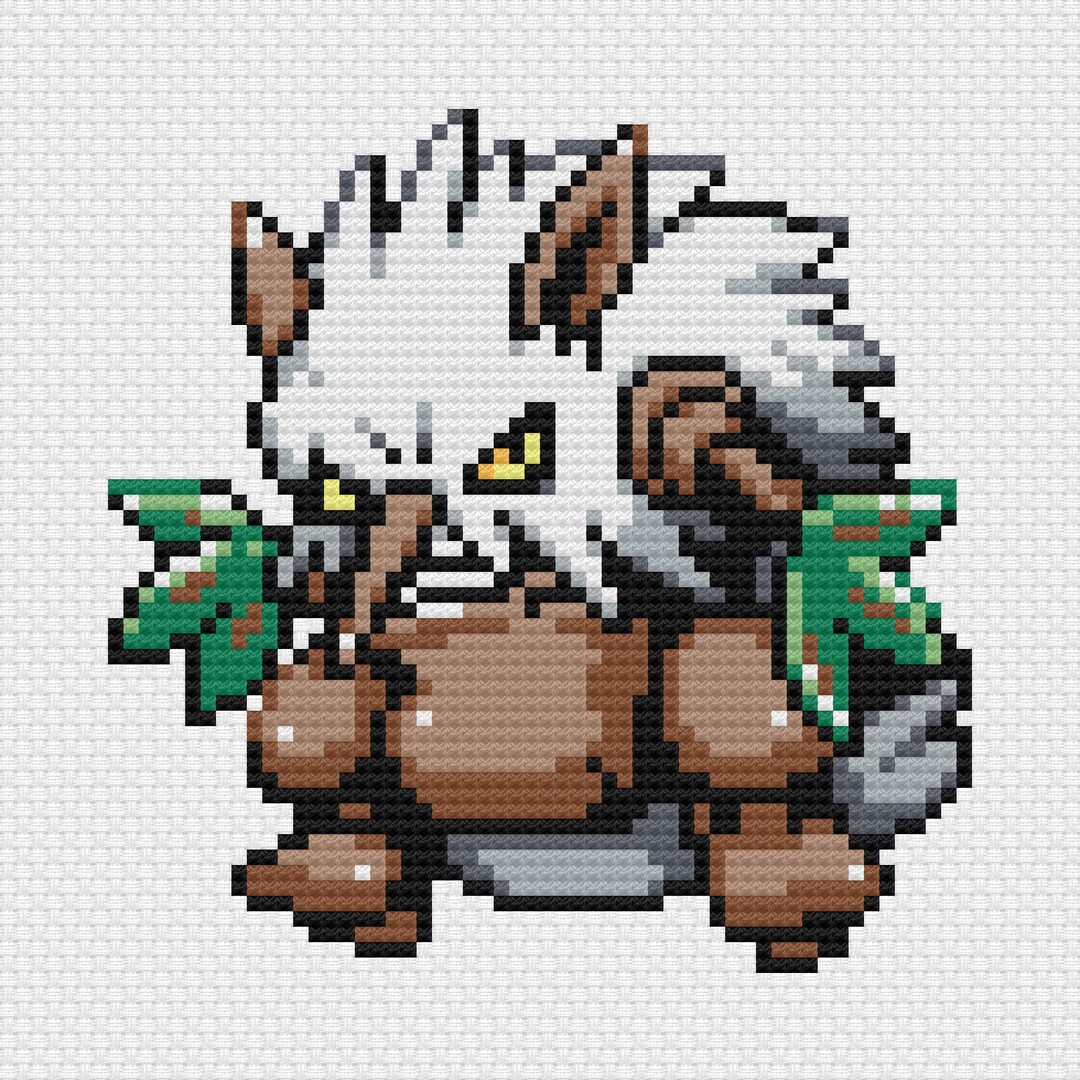 Shiftry Cross Stitch Pattern: Retro Game Sprite (PDF Download) - Etsy
