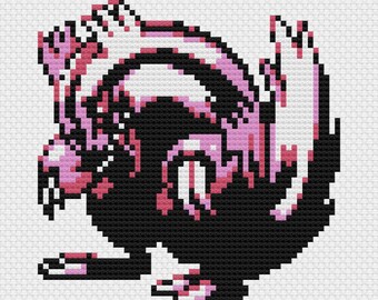 Galarian Linoone Cross Stitch Pattern: Retro Game Sprite (PDF