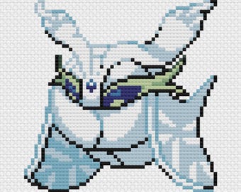 Frosmoth Cross Stitch Pattern: Retro Game Sprite (PDF Download)
