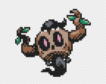 Phantump Cross Stitch Pattern: Retro Game Sprite (PDF Download)