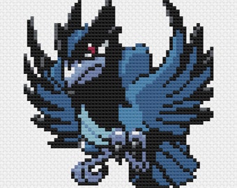 Corvisquire Cross Stitch Pattern: Retro Game Sprite (PDF Download)