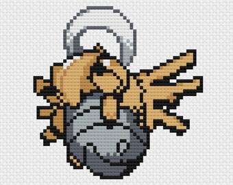 Shedinja Cross Stitch Pattern: Retro Game Sprite (PDF Download)