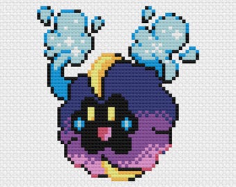 Cosmog Cross Stitch Pattern: Retro Game Sprite (PDF Download)