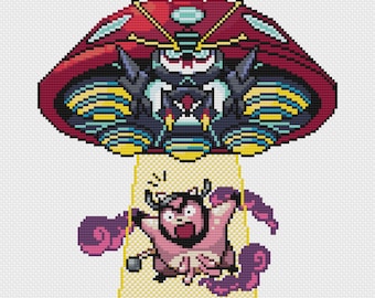 Gigantamax Orbeetle Cross Stitch Pattern: Retro Game Sprite (PDF Download)