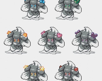 Shiny Alcremie Cross Stitch Patterns: Retro Game Sprites (PDF Download)