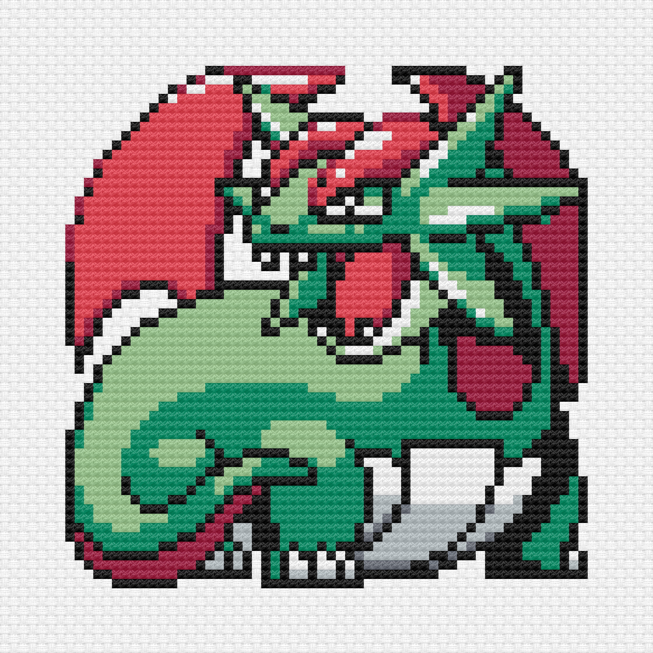 Pokemon Salamence Cross Stitch Pattern PDF Instant Download Etsy