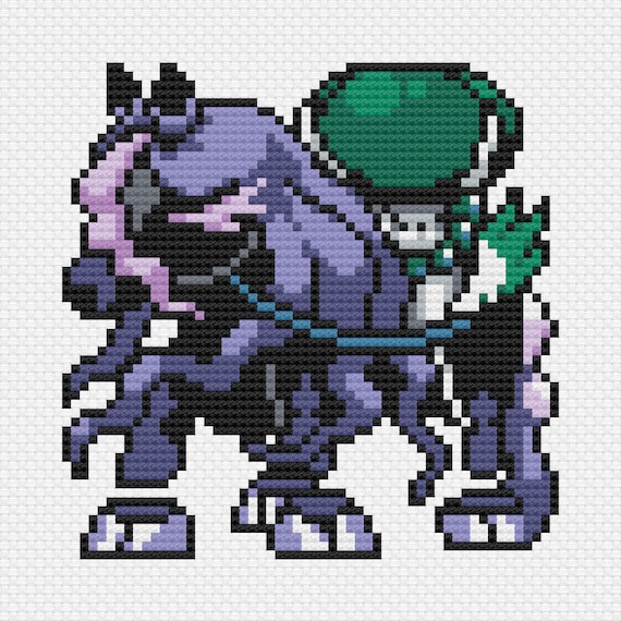 激レア⭐︎ Pixel-Art トレーディングマルチクリーナークロス 探鉱者 Shadow Rider Calyrex Cross Stitch Pattern: Retro Game Sprite (PDF