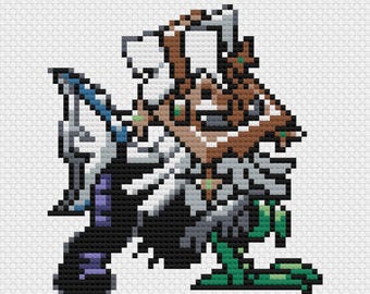 Type Null Cross Stitch Pattern: Retro Game Sprite (PDF Download)