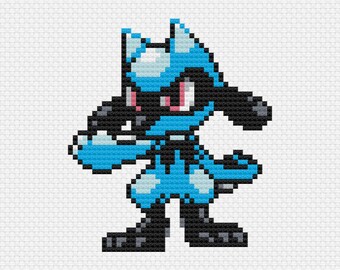 Lucario Pixel Art Easy