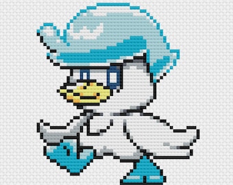 Quaxly Cross Stitch Pattern: Retro Game Sprite (PDF Download)