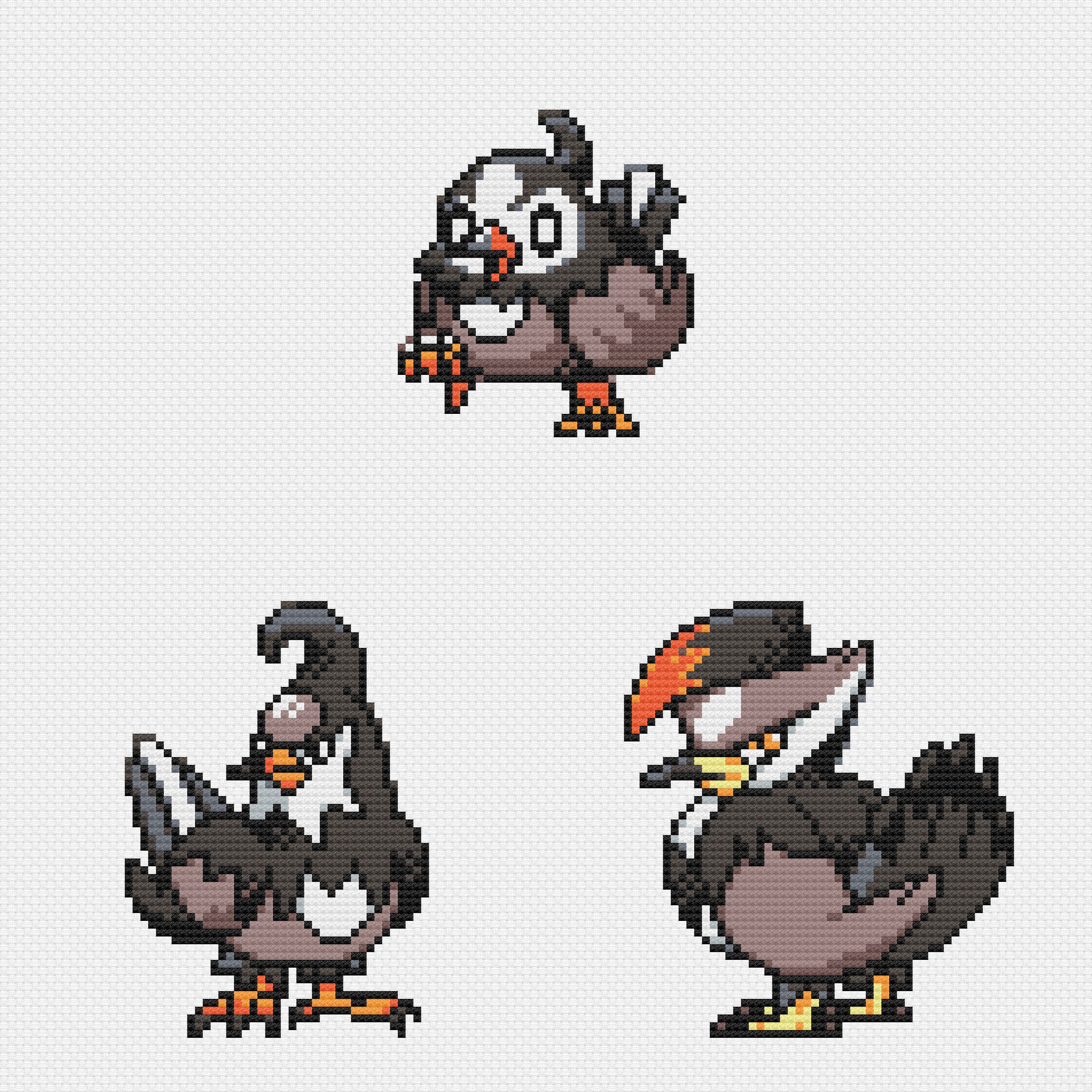 Starly Staravia Staraptor Crossstitch Set 3 Patterns Pdf Etsy