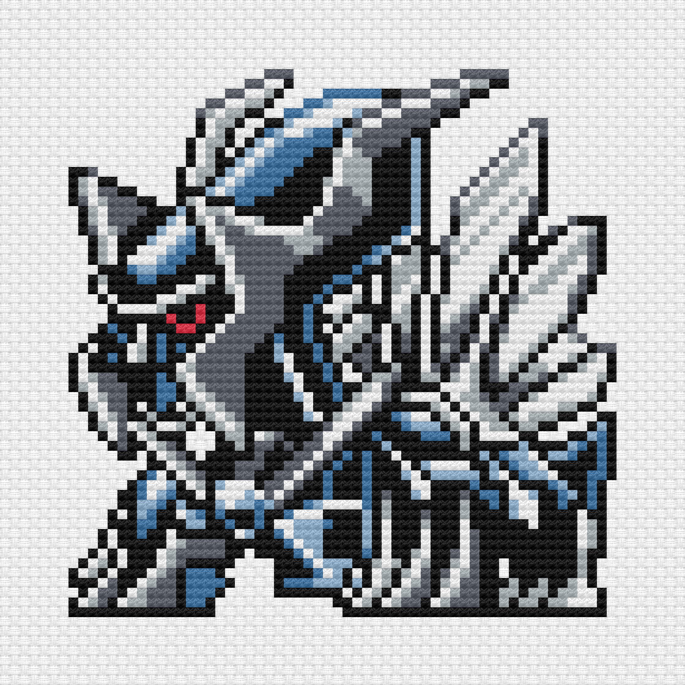 Dialga Cross Stitch Pattern: Retro Game Sprite (PDF Download) - Etsy