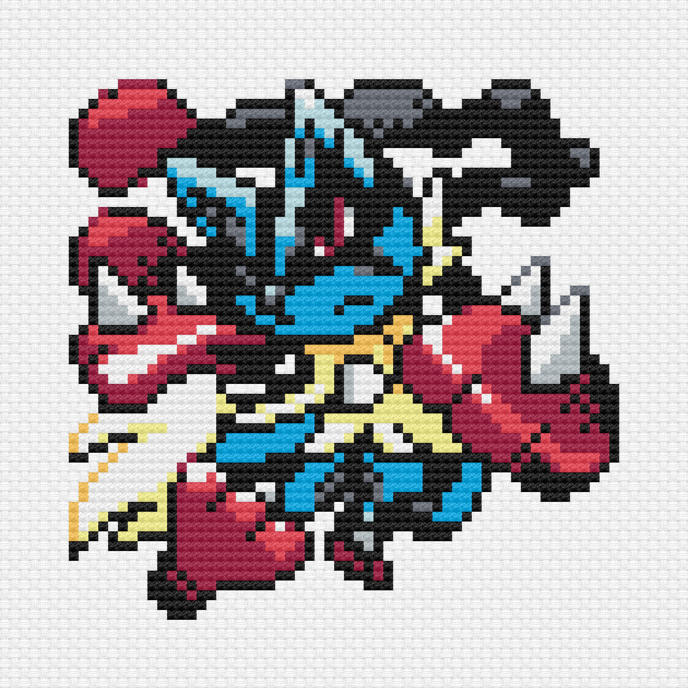 Lucario Pokemon Pixel Art Pattern  Pixel art pokemon, Pixel art pattern,  Pokemon cross stitch