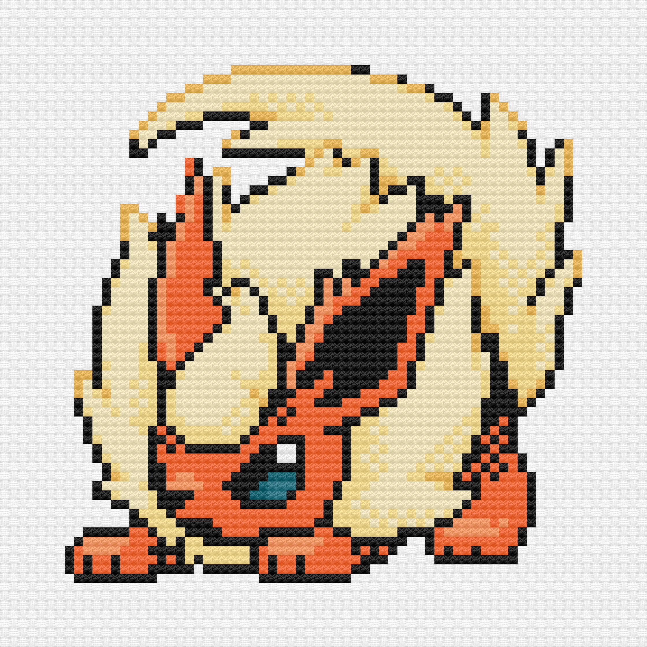 Pokeball Sprite Yellow - Grid Paint