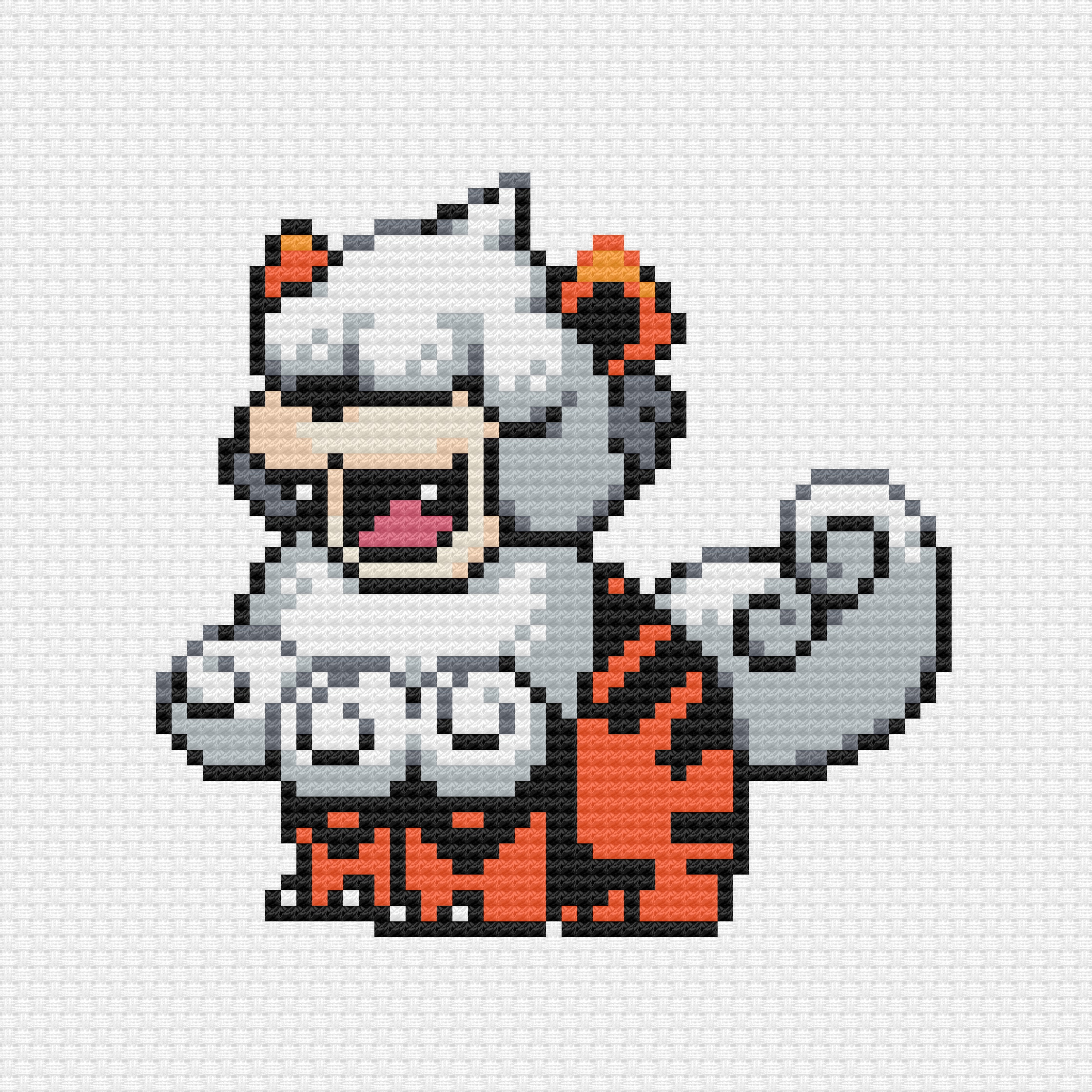 Arcanine Pixel Art Template