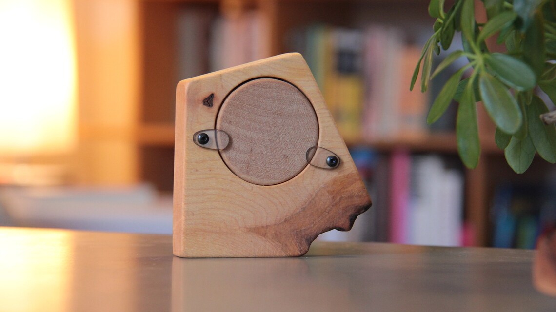 Handmade Solid Maple Wood Circular Picture Frame with Knot Etsy
