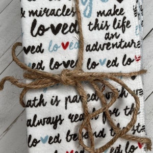 Loved 100% Cotton Flannel  Reusable Eco-Friendly Zero Waste (8&quot;x8&quot;) Cloth Napkins Sustainable Home